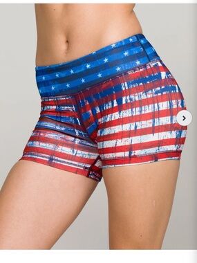 Iab Mfg American Flag Red & Blue Women's Performance Shorts